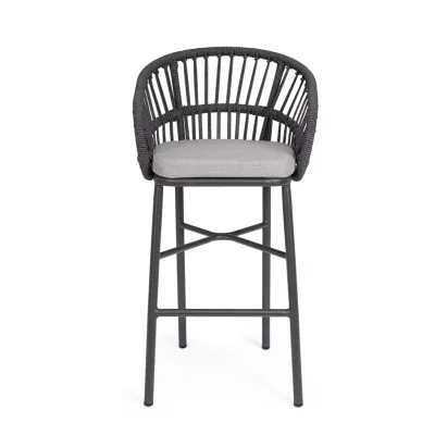 comprar TABURETE BAR CON COJIES ODIVELAS ANTRACITA online de BIZZOTTO desde 417,40 €