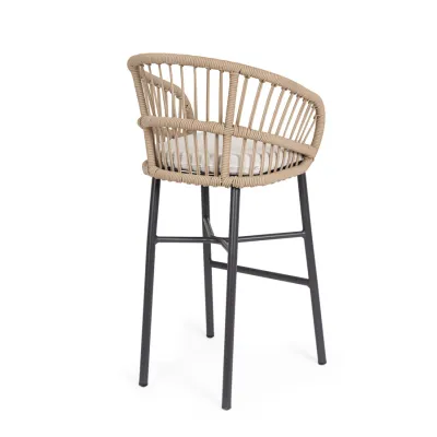 comprar TABURETE BAR CON COJIES ODIVELAS BEIGE online de BIZZOTTO desde 417,40 €