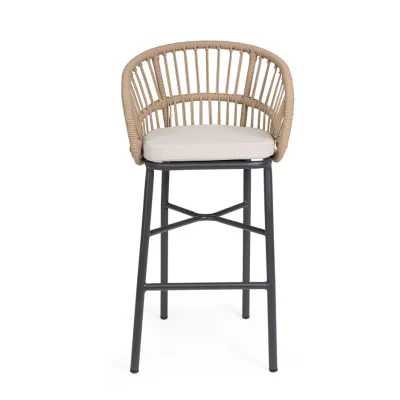 comprar TABURETE BAR CON COJIES ODIVELAS BEIGE online de BIZZOTTO desde 417,40 €