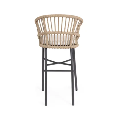 comprar TABURETE BAR CON COJIES ODIVELAS BEIGE online de BIZZOTTO desde 417,40 €