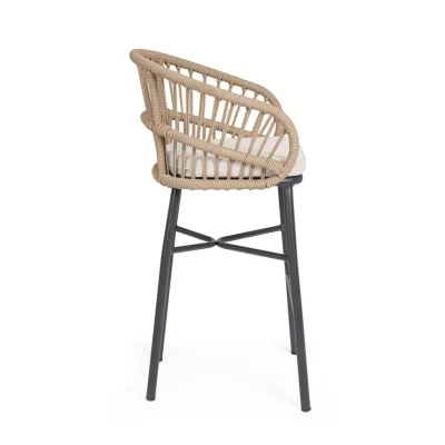 comprar TABURETE BAR CON COJIES ODIVELAS BEIGE online de BIZZOTTO desde 417,40 €