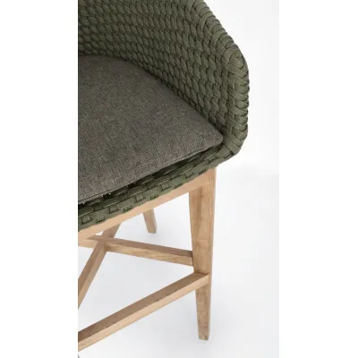 comprar SGABELLO BAR CON COJIES COACHELLA VERDE online de Bizzotto Homemotion desde 785,82 €