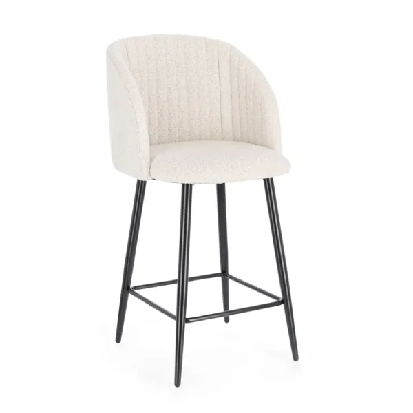 TABURETE COCINA QUEEN NEGRO/MARFIL