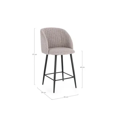 comprar TABURETE COCINA QUEEN NEGRO/VISON online de Yes desde 215,38 €