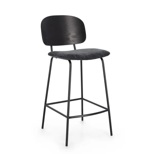 TABURETE COCINA SIENNA GRIS OSCURO