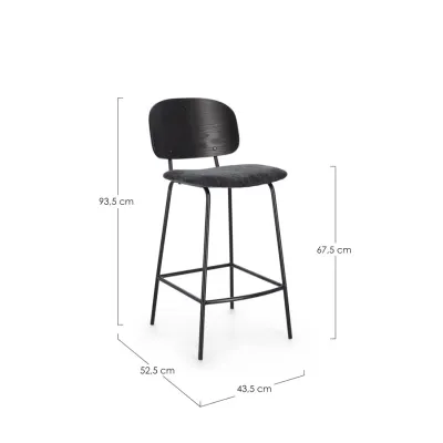 comprar TABURETE COCINA SIENNA GRIS OSCURO online de BIZZOTTO desde 188,76 €