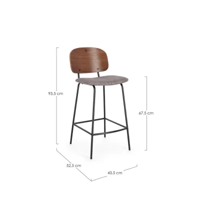 comprar TABURETE COCINA SIENNA GRIS online de BIZZOTTO desde 188,76 €