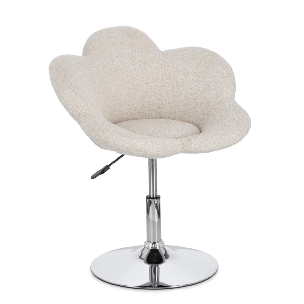 SILLÓN FLEUR CROMO-BEIGE