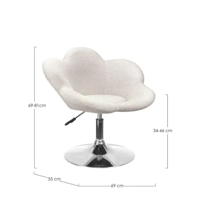 comprar SILLÓN FLEUR CROMO-BEIGE online de Yes desde 191,18 €