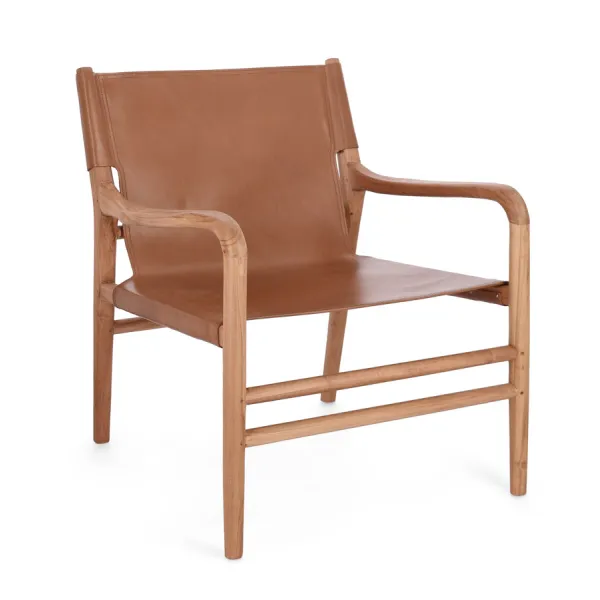 SILLÓN LOUNGE CAROLINE COGNAC