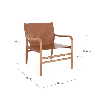 comprar SILLÓN LOUNGE CAROLINE COGNAC online de BIZZOTTO desde 629,44 €