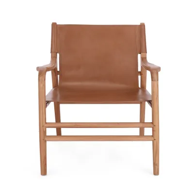 comprar SILLÓN LOUNGE CAROLINE COGNAC online de BIZZOTTO desde 629,44 €
