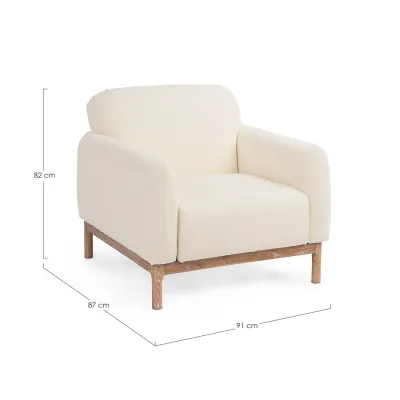 comprar SILLÓN DETROIT NATURAL BUCLÉ online de Bizzotto Homemotion desde 896,37 €