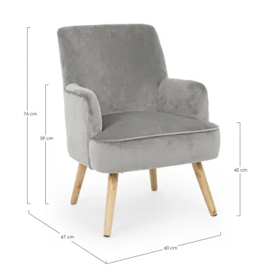 comprar SILLÓN ADELINE GRIS online de Yes desde 217,80 €