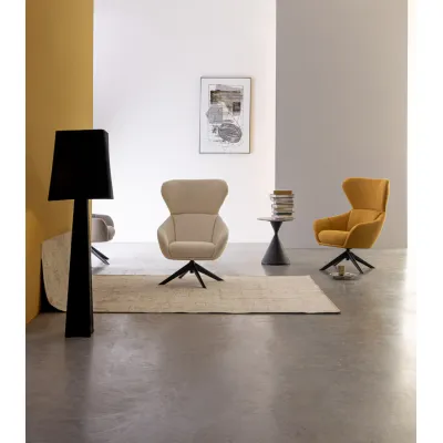 comprar SILLÓN GIRATORIO HAILEY MOSTAZA online de BIZZOTTO desde 409,34 €