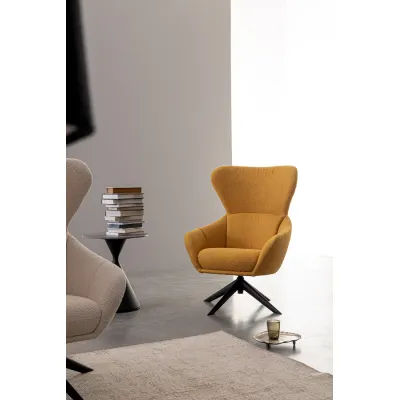 comprar SILLÓN GIRATORIO HAILEY MOSTAZA online de BIZZOTTO desde 409,34 €