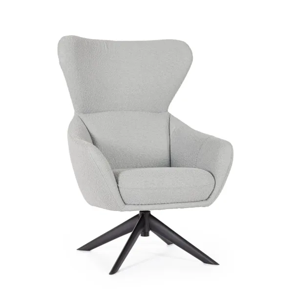 SILLÓN GIRATORIO HAILEY GRIS