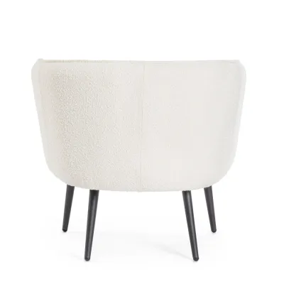 comprar SILLÓN AVRIL BLANCO BUCLÉ online de BIZZOTTO desde 411,40 €