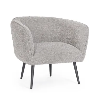 comprar SILLÓN AVRIL GRIS BUCLÉ online de BIZZOTTO desde 411,40 €
