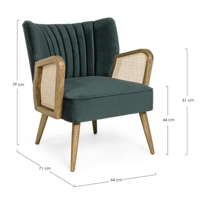 comprar SILLÓN VIRNA VERDE online de BIZZOTTO desde 376,79 €