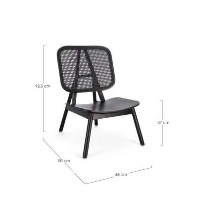 comprar SILLÓN LOUNGE YVES NEGRO online de BIZZOTTO desde 553,33 €