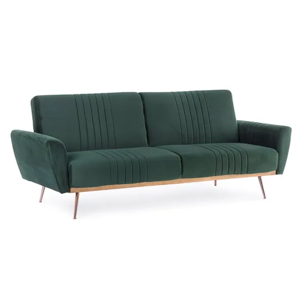SOFÁ CAMA JOHNNY TERCIOPELO VERDE OSCURO