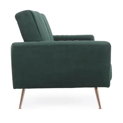 comprar SOFÁ CAMA JOHNNY TERCIOPELO VERDE OSCURO online de BIZZOTTO desde 703,49 €