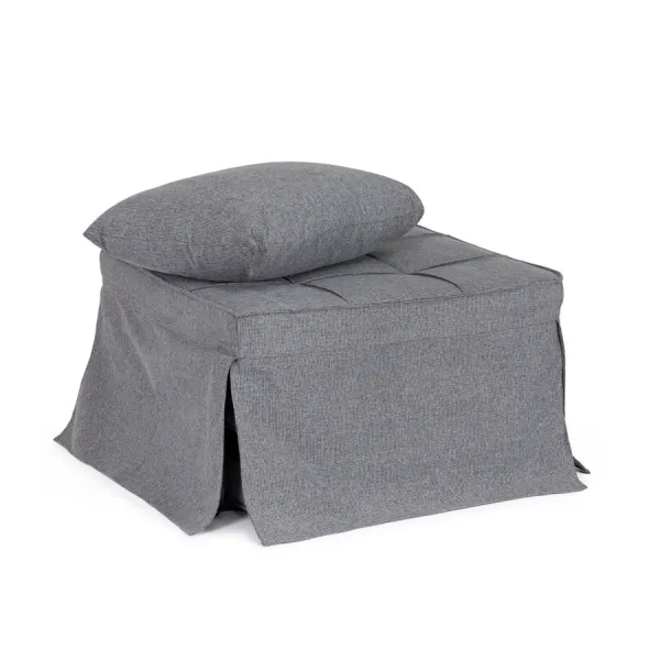 POUFF CAMA 1PL BARNEY GRIS OSCURO