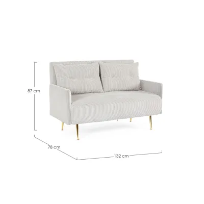 comprar SOFÁ CAMA 2PLAZAS CON COJINES CHICAGO GRIS CL. online de BIZZOTTO desde 697,32 €