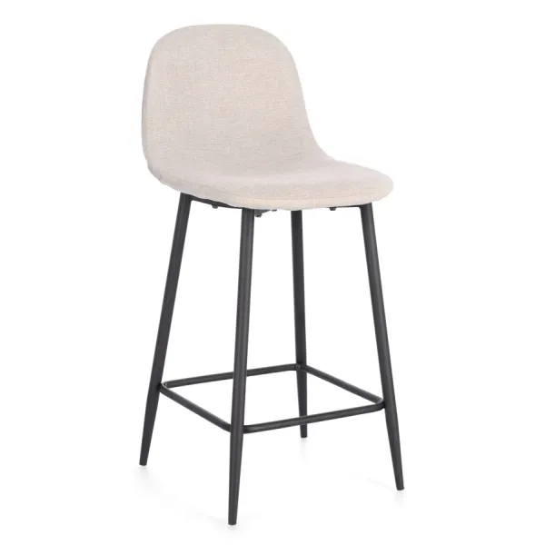 TABURETE COCINA IRELIA NEGRO/BEIGE