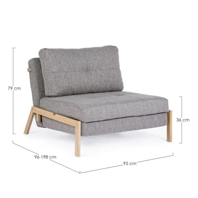 comprar SOFÁ CAMA 1PLAZA HAYDEN GRIS online de Yes desde 520,42 €