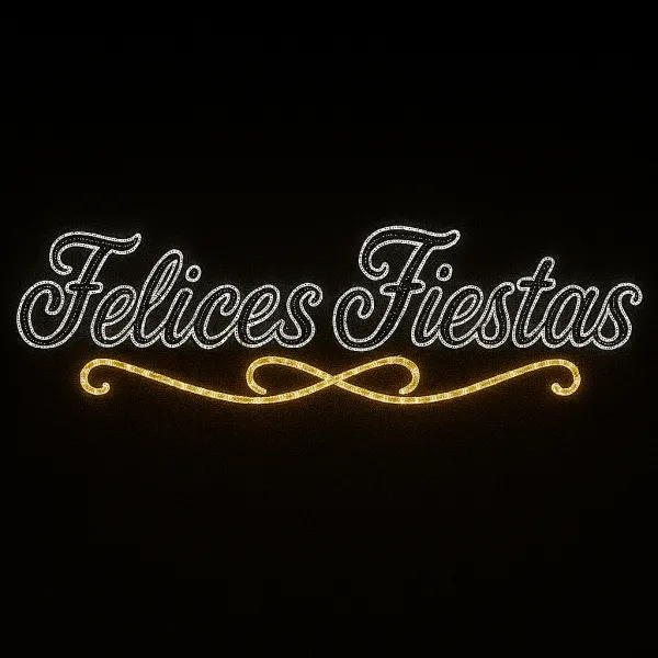 FELICES FIESTAS Motivo Decorativo De Navidad SIN INSTALACIóN 330cmx100cm