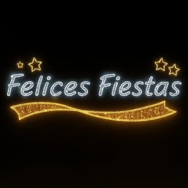 FELICES FIESTAS ESTRELLAS Motivo Decorativo De Navidad SIN INSTALACIóN 500cmx130cm