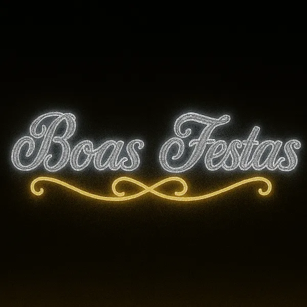 BOAS FESTAS 3 Motivo Decorativo De Navidad SIN INSTALACIóN 330cmx100cm