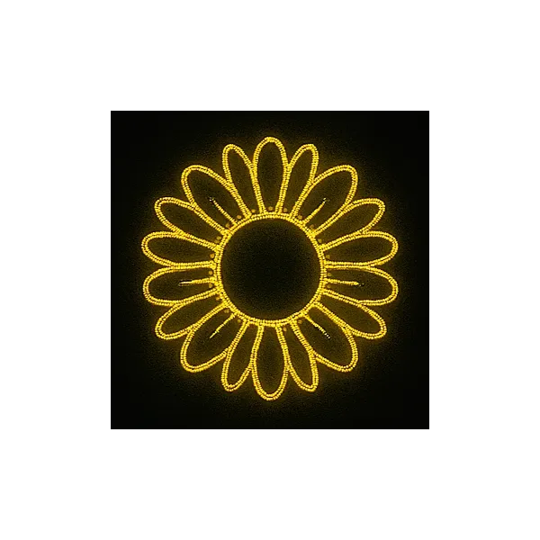 FLOR AMARILLA Motivo Decorativo De Navidad SIN INSTALACIóN 100cmx100cm
