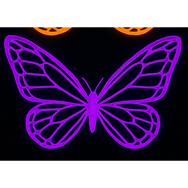 MARIPOSA MORADA Motivo Decorativo De Navidad SIN INSTALACIóN 120cmx120cm