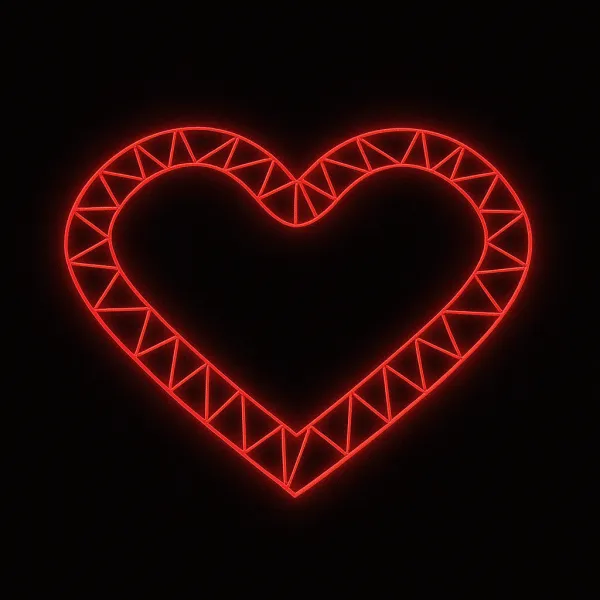 CORAZÓN Motivo Decorativo De Navidad SIN INSTALACIóN 100cmx100cm