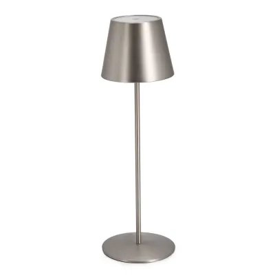 comprar LÁMPARA MESA LED ETNA PLATA H38 online de  desde 56,00 €