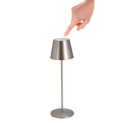comprar LÁMPARA MESA LED ETNA PLATA H38 online de  desde 56,00 €