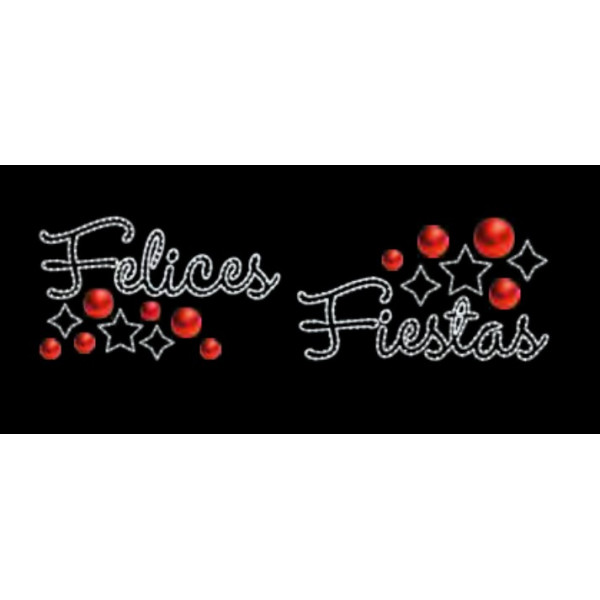 FELICES FIESTAS CON ESTRELLAS Y BOLAS 510X147.5CM