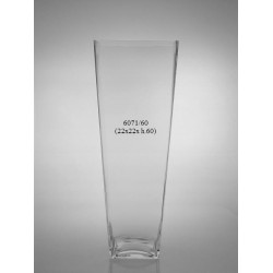 comprar JARRÓN CUADRADO CÓNICO DE CRISTAL online de  desde 101,02 €