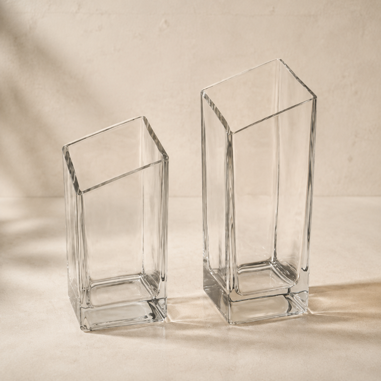 10074 comprar JARRON RECTO DE CRISTAL online de desde 1850 E estudio calido cuadrado sin texto