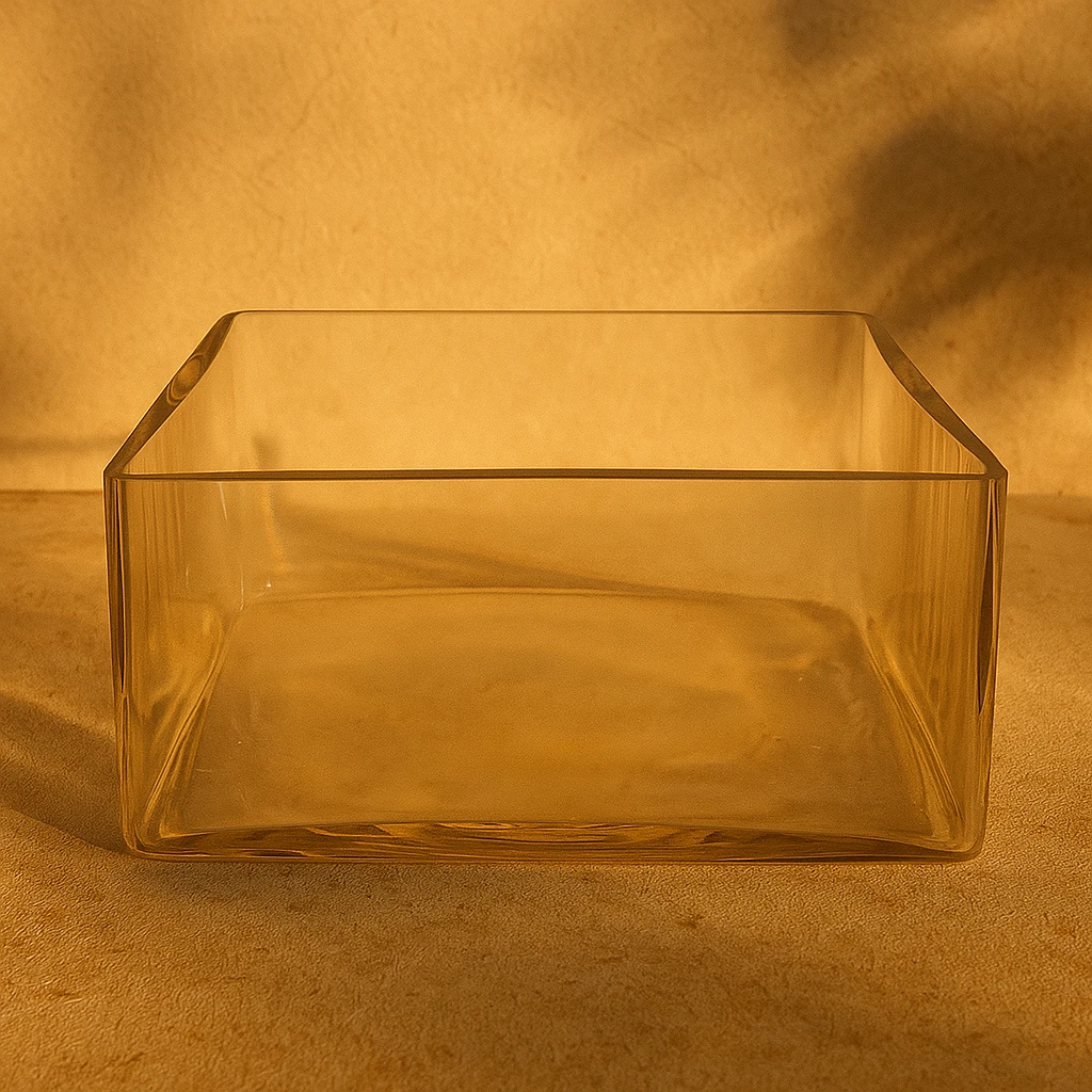PLATO CUADRADO DE CRISTAL