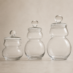 BOMBONERAS CON FORMA Y TAPA DE CRISTAL