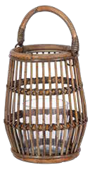 comprar LENGKE portavelas con cristal - RATTAN online de desde 58,36 €