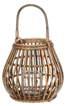 comprar PALU portavelas con cristal - RATTAN online de desde 47,32 €