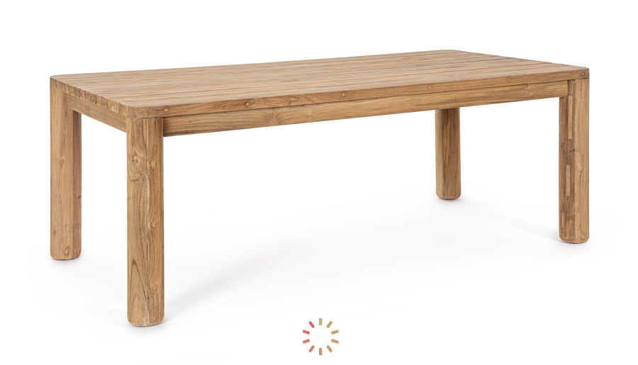 comprar MESA MAVERICK 200X100 TAPA Y PATAS DE MADERA DE TECA RECICLADA online de BIZZOTTO desde 2,237.81