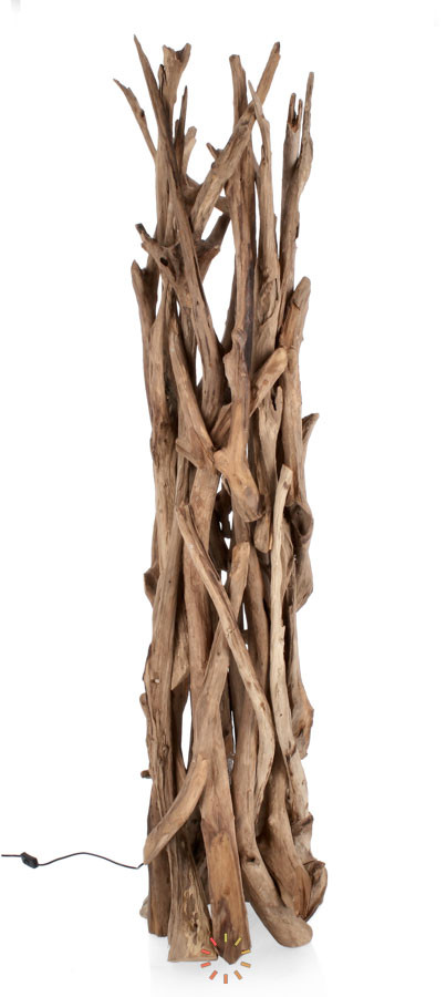 comprar LÁMPARA MADERA DE TECA PIE ACERO H180 online de BIZZOTTO desde 672,02 €