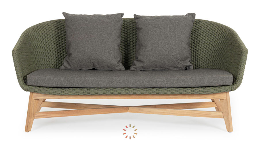 comprar SOFÁ 2 PLAZAS CON COJIN COACHELLA VERDE online de BIZZOTTO desde 2,287.59