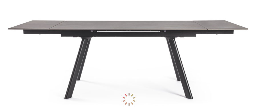 comprar MESA EXTERIOR JARKKO 160-240X90 NEGRO online de BIZZOTTO desde 843,99 €